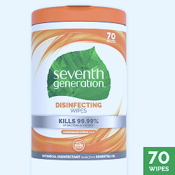 Seventh Generation Disinfectant Wipes All Purpose Cleaning Lemongrass  Citrus 70 Count - Walmart.com